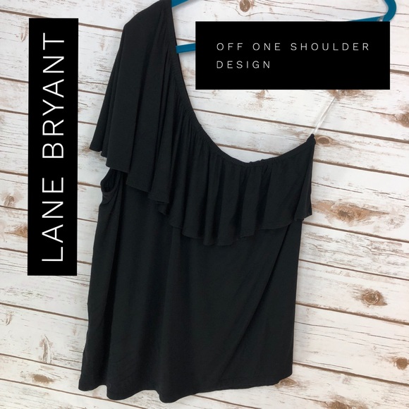 Lane Bryant Tops - Lane Bryant black off one shoulder top